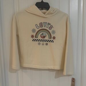 Levi's Kids Cream Hoodie with Colorful Graphic